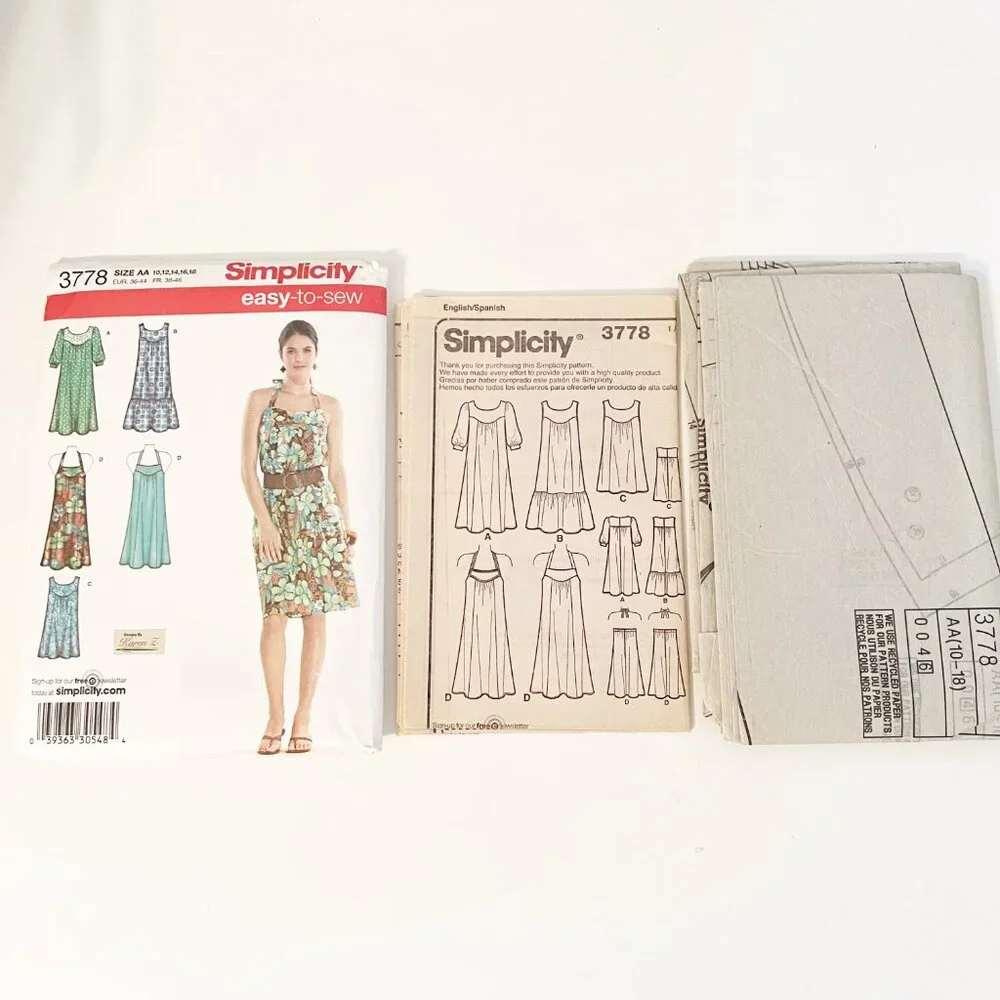 Simplicity Sewing Pattern 3778